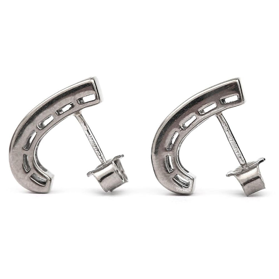 Thumbnail: 1.60 Carat Diamond Baguette Earrings in 18k 18ct White Gold, G-H Colour, VS1-VS2