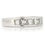 Thumbnail: Contemporary 18ct White Gold 2ct Princess Cut Diamond Band Ring