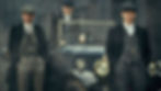 'Peaky Blinders' picture wearing single and double Alberts