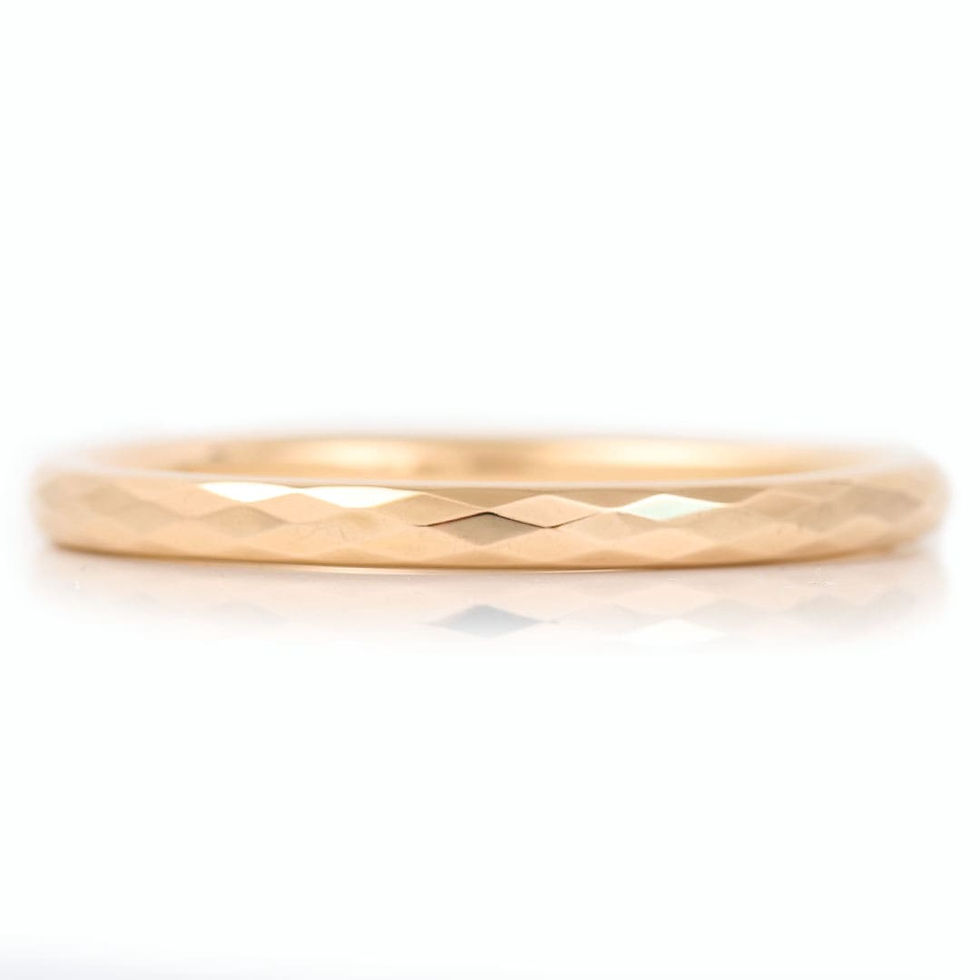 Thumbnail: Large 9ct Gold Faceted Flapper Bangle Circa 1922