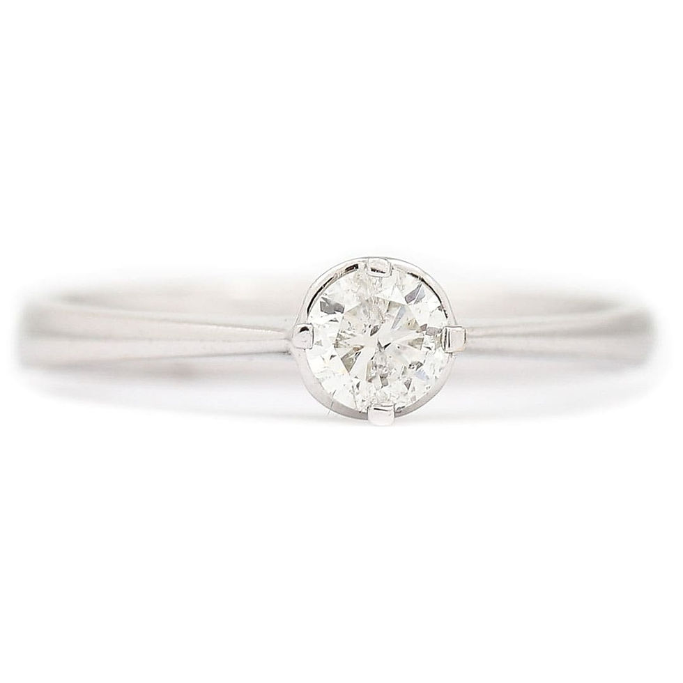Thumbnail: Contemporary 18ct White Gold 0.25ct Diamond Solitaire Ring