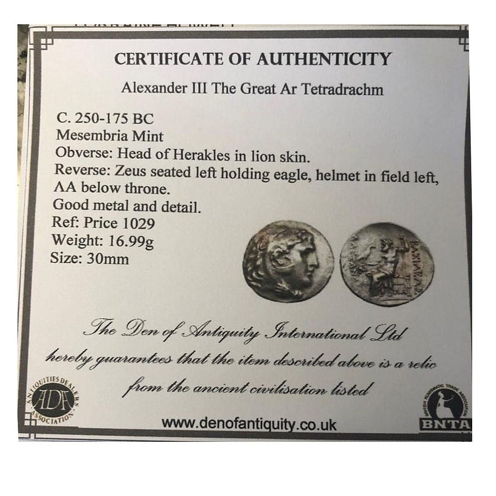 Thumbnail: Alexander The Great Coin 18ct Yellow Gold Diamond Pendant Circa 250BC