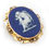 Thumbnail: Victorian Large Blue Wedgwood Jasper Ware Diana and Cupid Brooch
