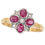 Thumbnail: 18ct Gold Ruby and Diamond Cluster Ring