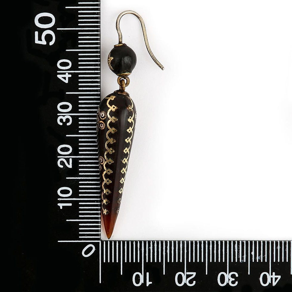 Thumbnail: Victorian Yellow Gold and Silver Pique Earrings, Circa 1870