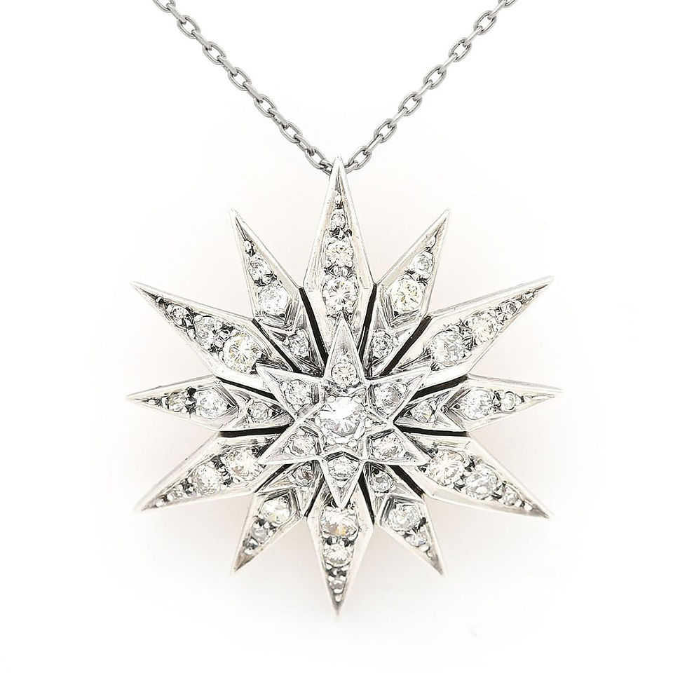 Thumbnail: 18ct White Gold 2.30ct Brilliant Cut Diamond Star Brooch and Pendant