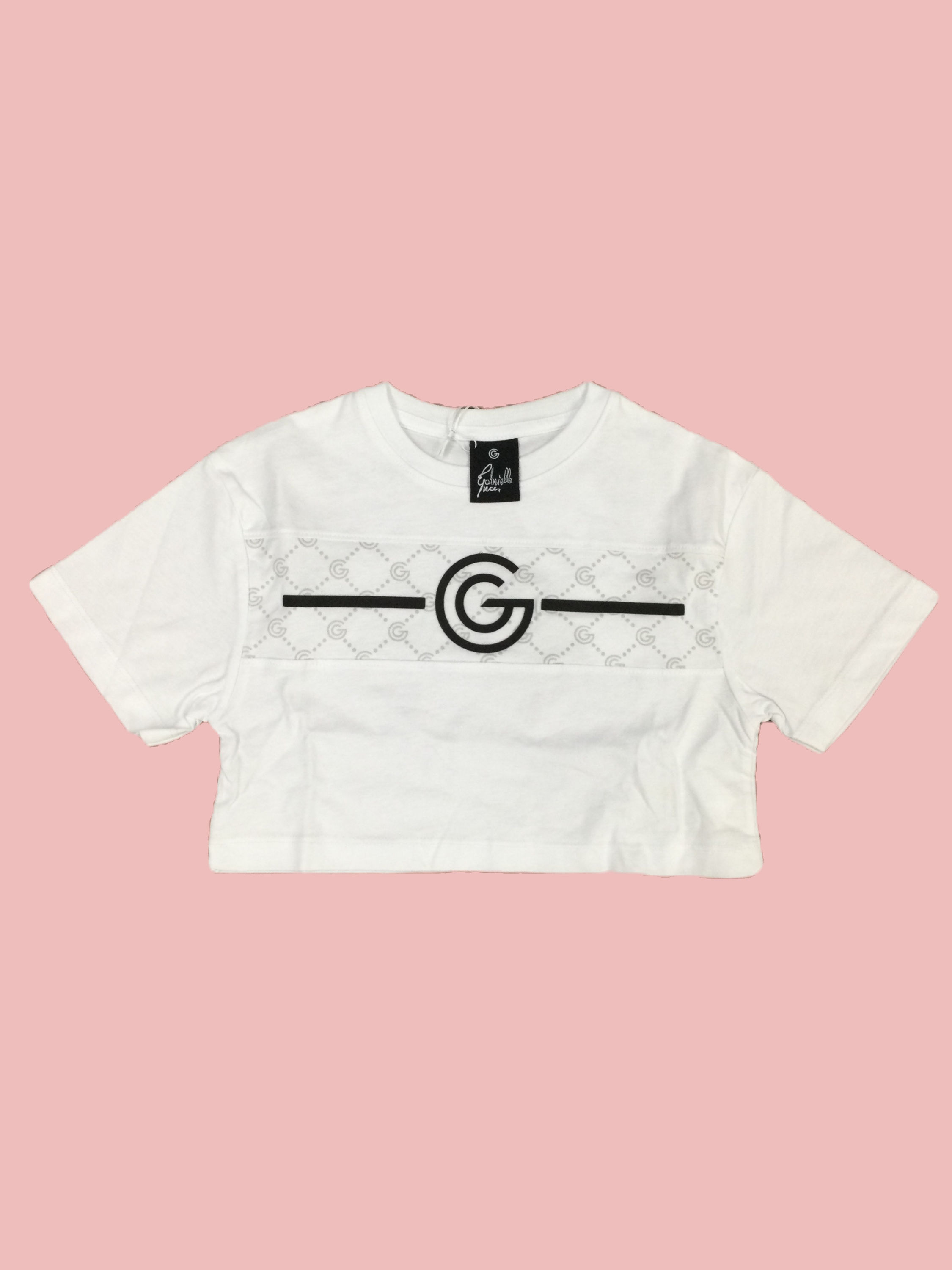 GABRIELLA GUCCI T-SHIRT CROPPED MANICA CORTA CON LOGO