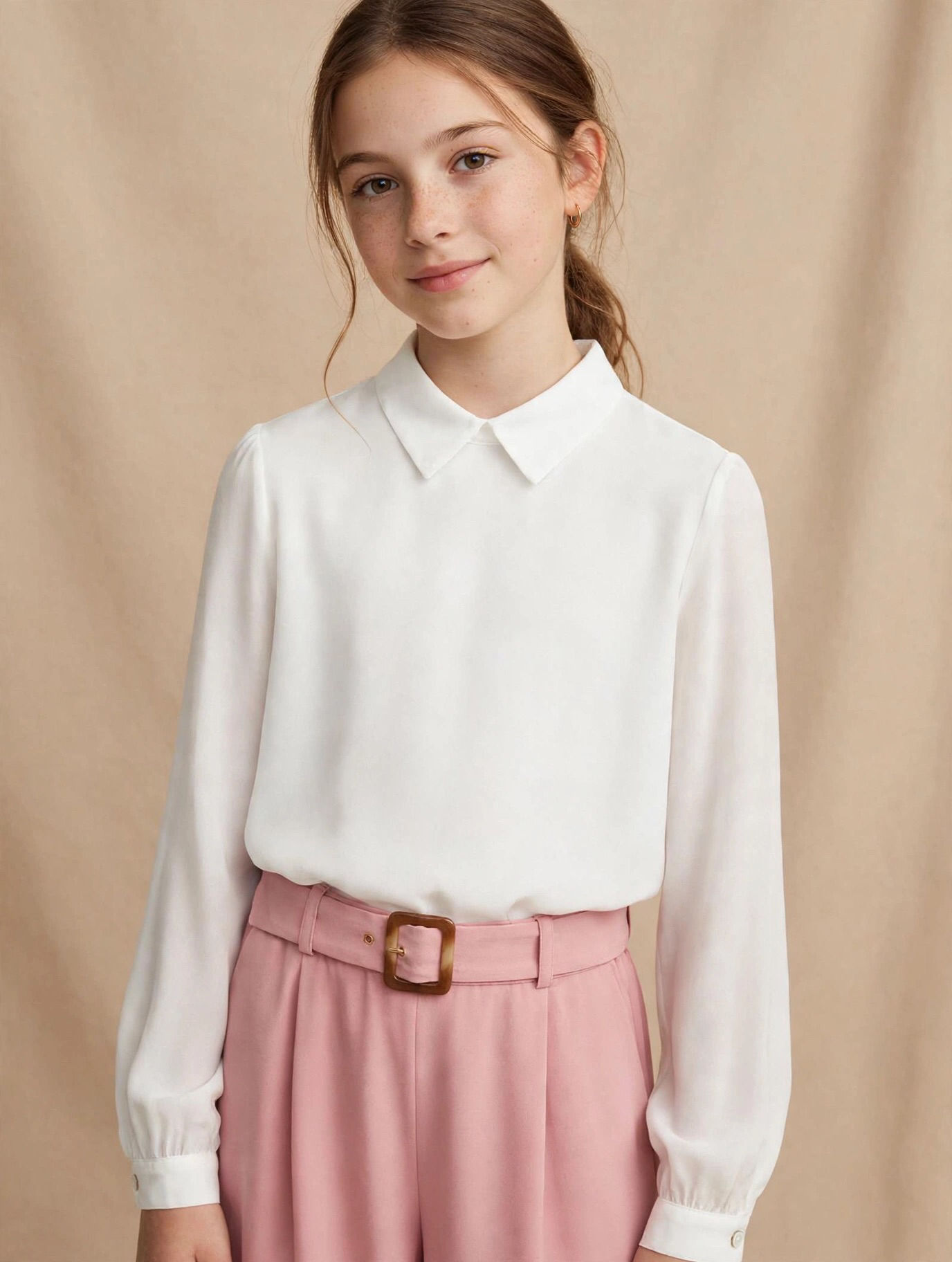 ELSY CAMICIA MANICA LUNGA CON COLLETTO A PUNTA