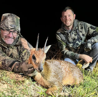 hunters with Grysbuck in the Eastern Cape