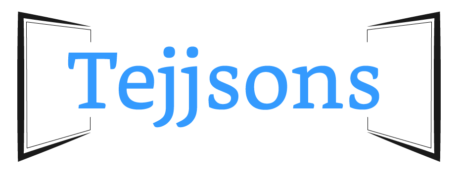 Tejjsons company logo in blue lettering