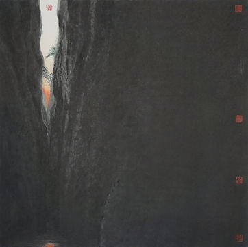 《泰寧寫生之九龍潭》Tai Ning Dragon Pond 68x68cm