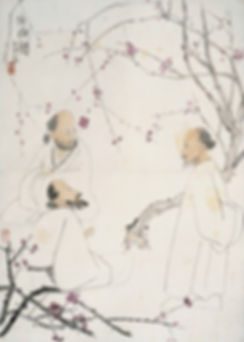 67、李可染 咏梅图 纸本设色 69×49cm 20世纪 中央美院美术
