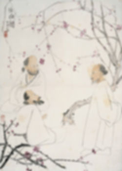 67、李可染 咏梅图 纸本设色 69×49cm 20世纪 中央美院美术