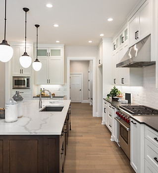 Kitchen with Marble Island