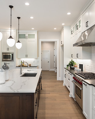Kitchen with Marble Island