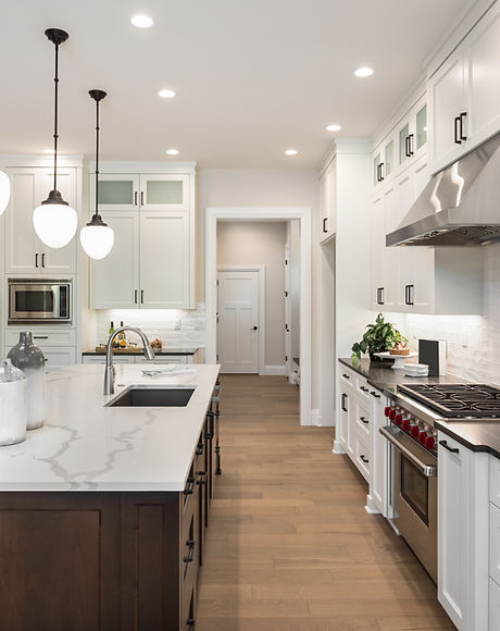 Kitchen with Marble Island