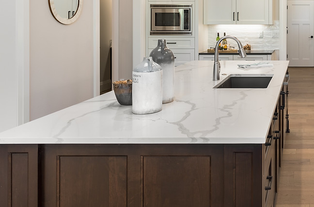 Kitchen with Marble Island