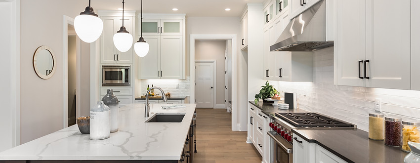 Kitchen with Marble Island