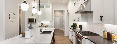 Kitchen with Marble Island