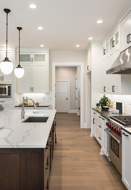 Kitchen with Marble Island