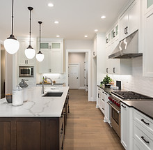 Kitchen with Marble Island