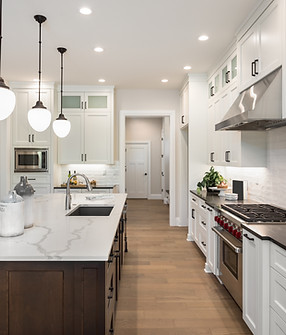 Kitchen with Marble Island