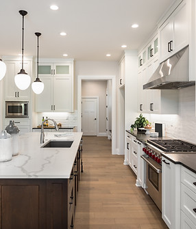 Kitchen with Marble Island