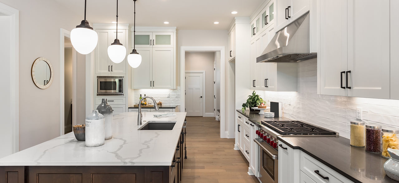 Kitchen with Marble Island