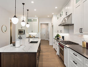 Kitchen with Marble Island