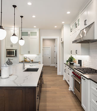 Kitchen with Marble Island