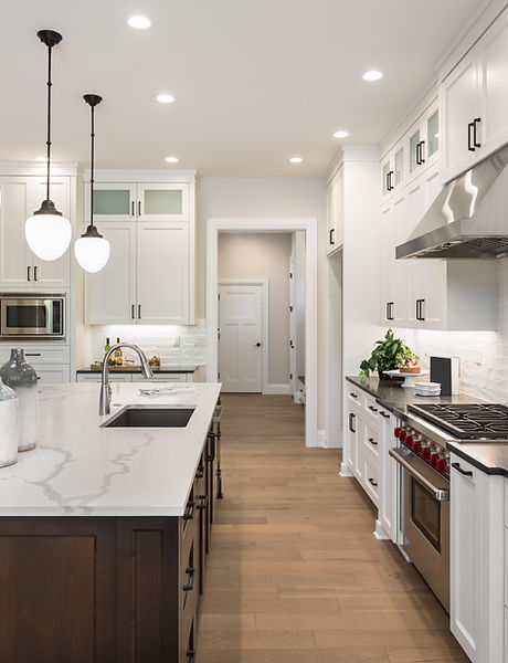 Kitchen with Marble Island