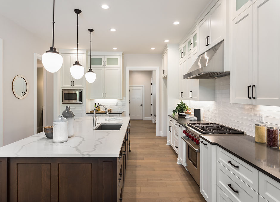 Kitchen with Marble Island