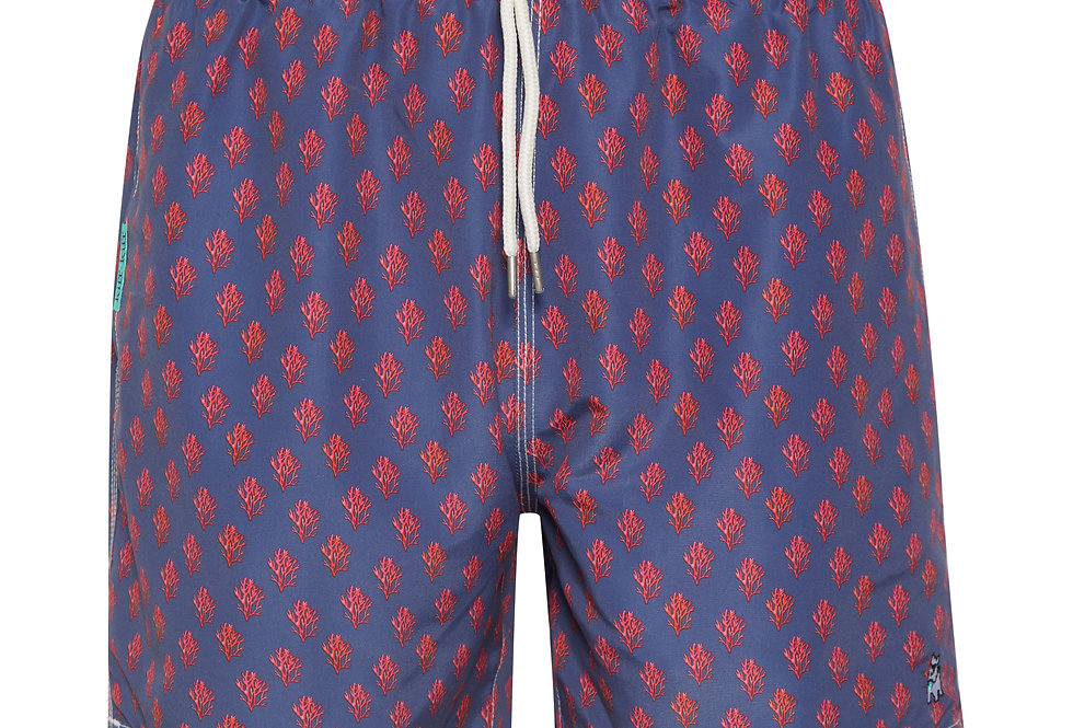 Bañador bermuda hombre Kiff Kiff azul estampado Corales