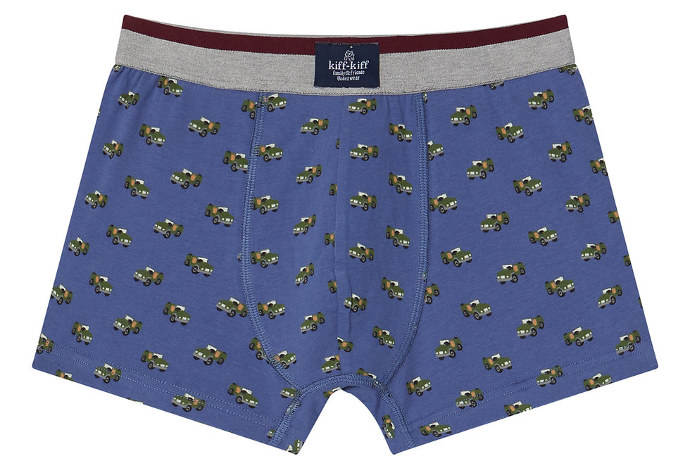 Bóxer de punto de hombre Kiff Kiff azul estampado Jeep