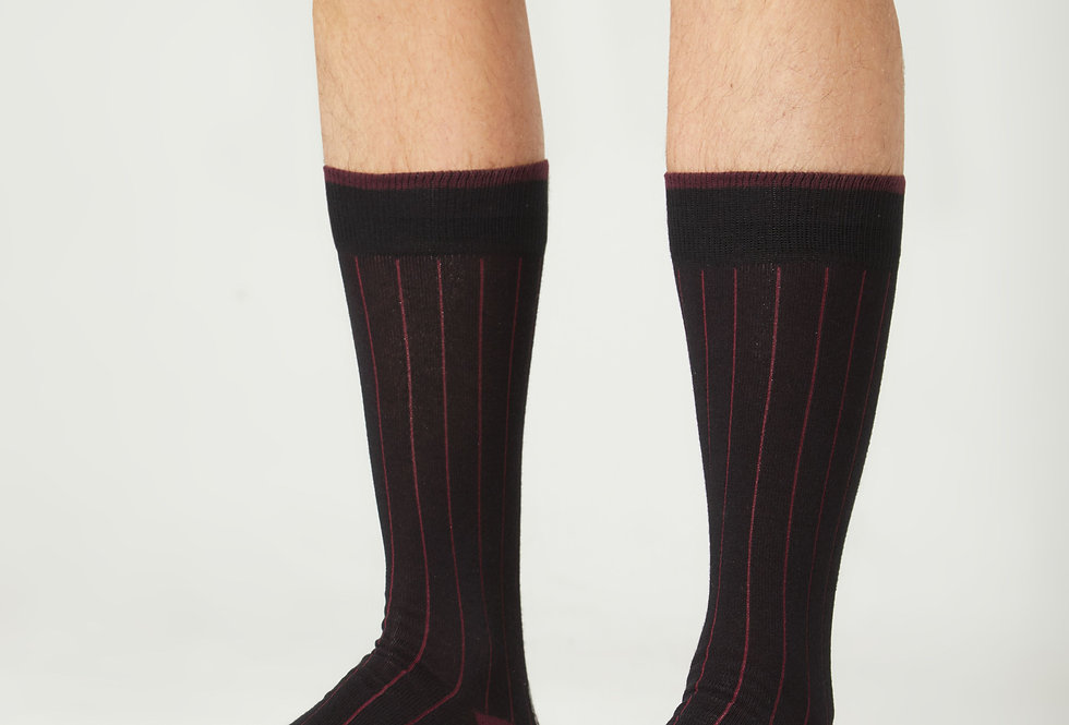 Calcetines media caña de hombre Kiff Kiff negro falso canalé