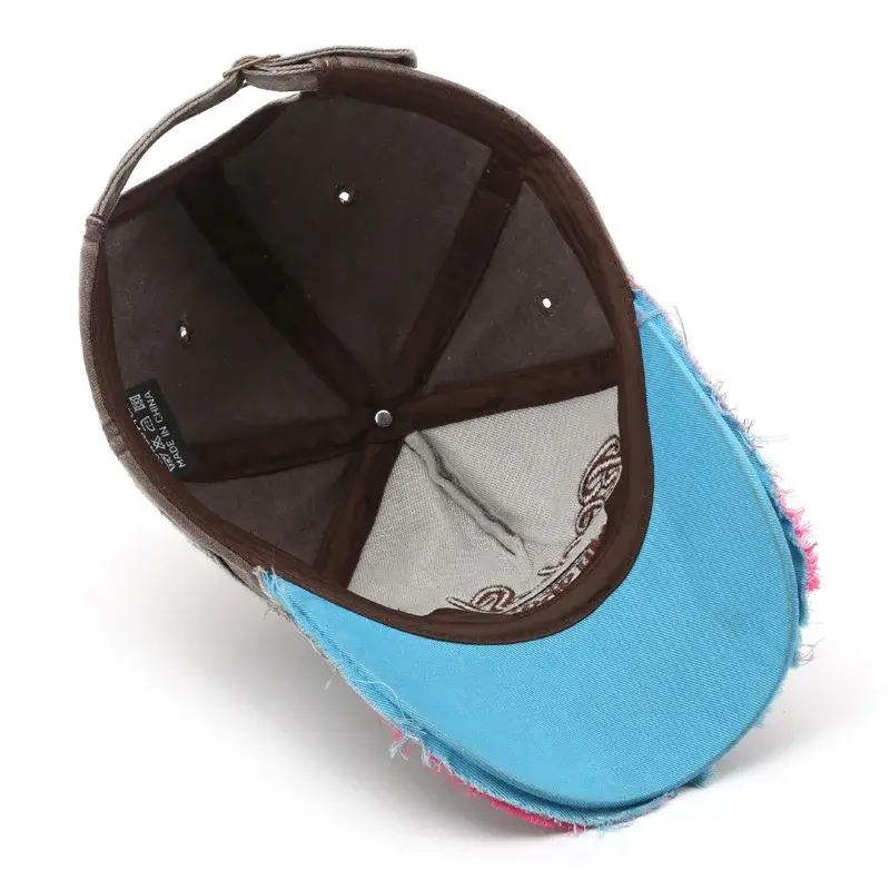 Thumbnail: Retro Letter Embroidery Baseball Cap – Adjustable Cotton Hat