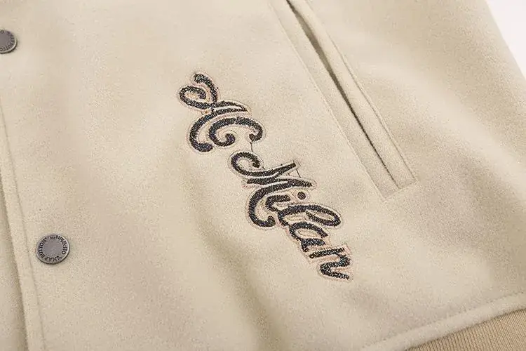 Thumbnail: Men’s Embroidered Varsity Jacket – Streetwear Bomber Style