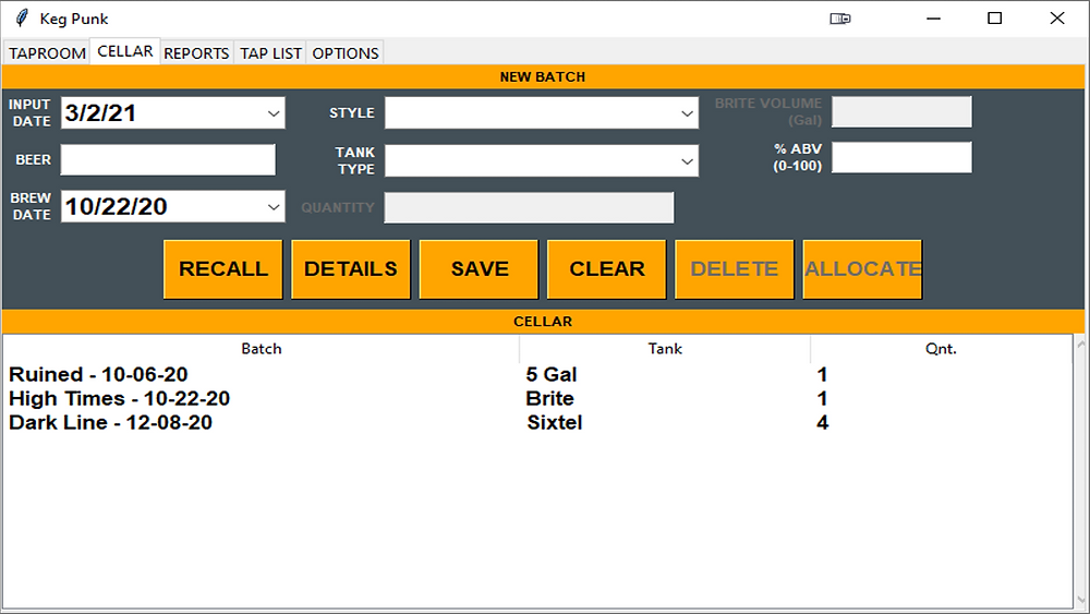 Cellar Tab in Keg Punk