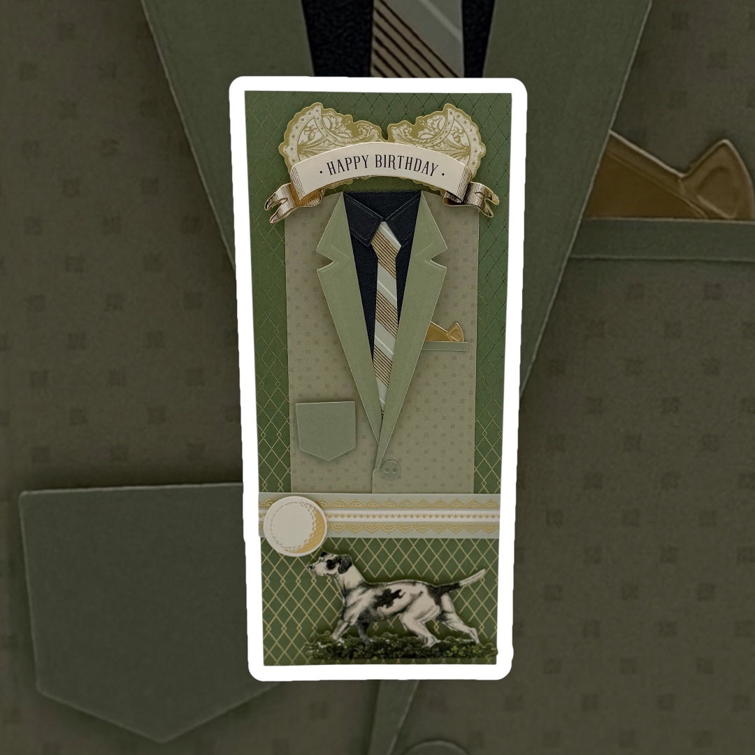 "Happy Birthday" Men's Suit Themed Greeting Card