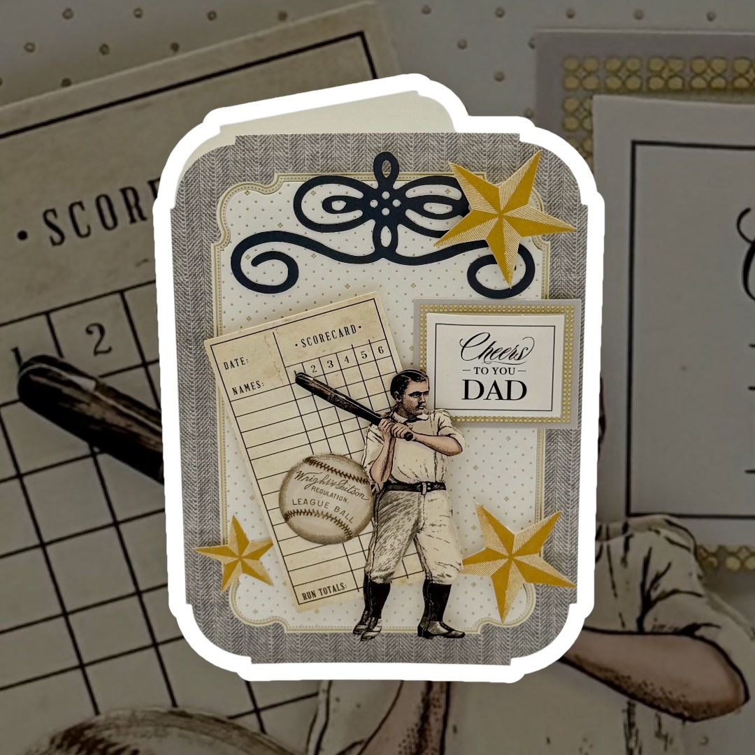 "Cheers to You Dad" Father's Day Card (Baseball)