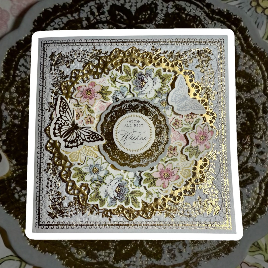 "With all Best Wishes" 6x6 Birthday Greeting Card