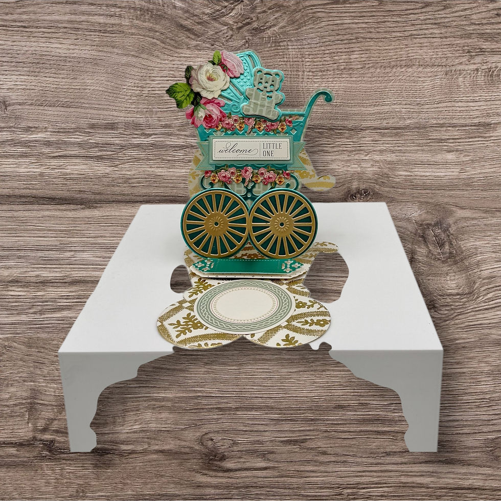 Thumbnail: "Welcome Little One" Baby Carriage Easel Card