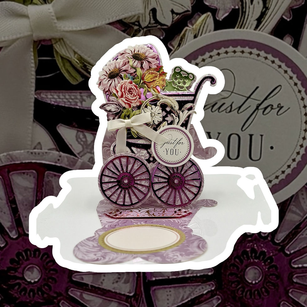 Thumbnail: "Just for You" Baby Carriage Easel Car