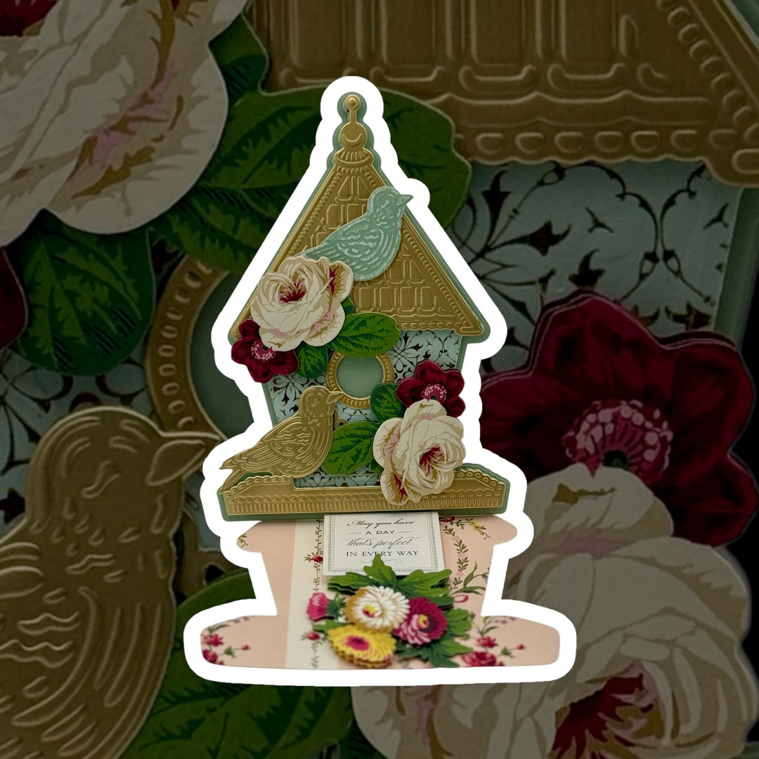 "May You Have a Day That's Perfect in Every Way" Birdhouse Easel Card