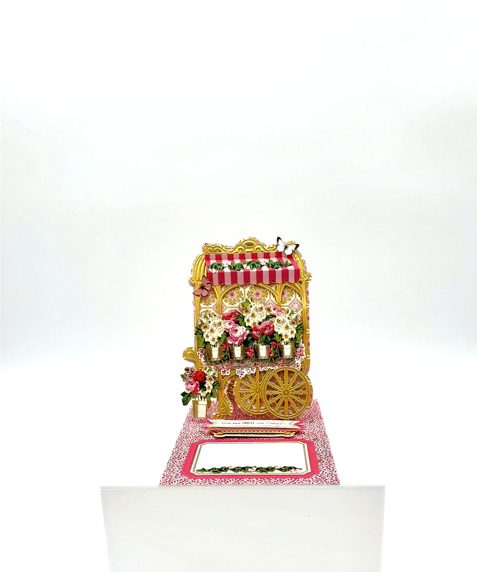 Thumbnail: "Stop and Smell the Roses" Flower Cart Easel Card