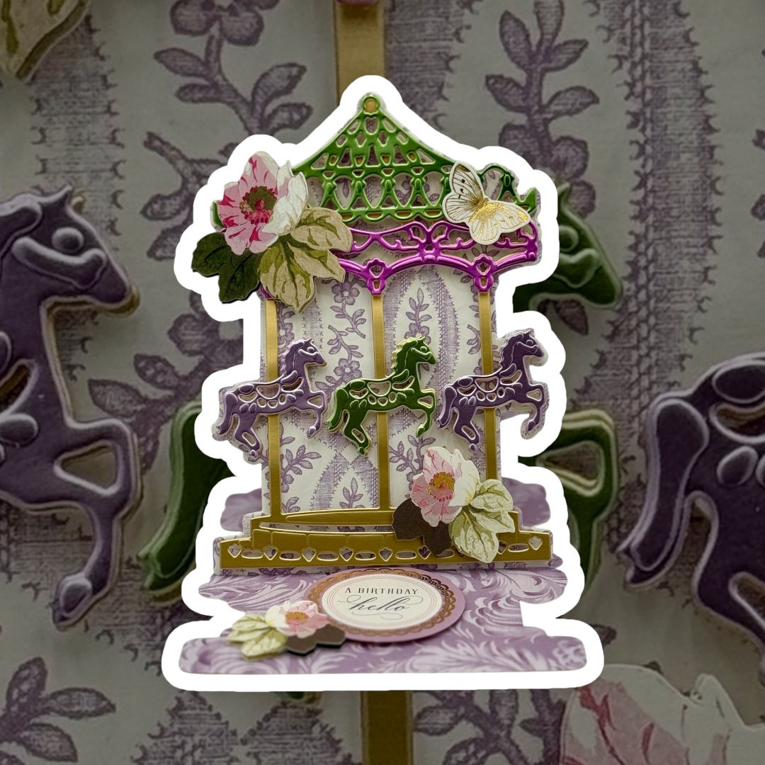 "Birthday Hello" Carousel Easel Card