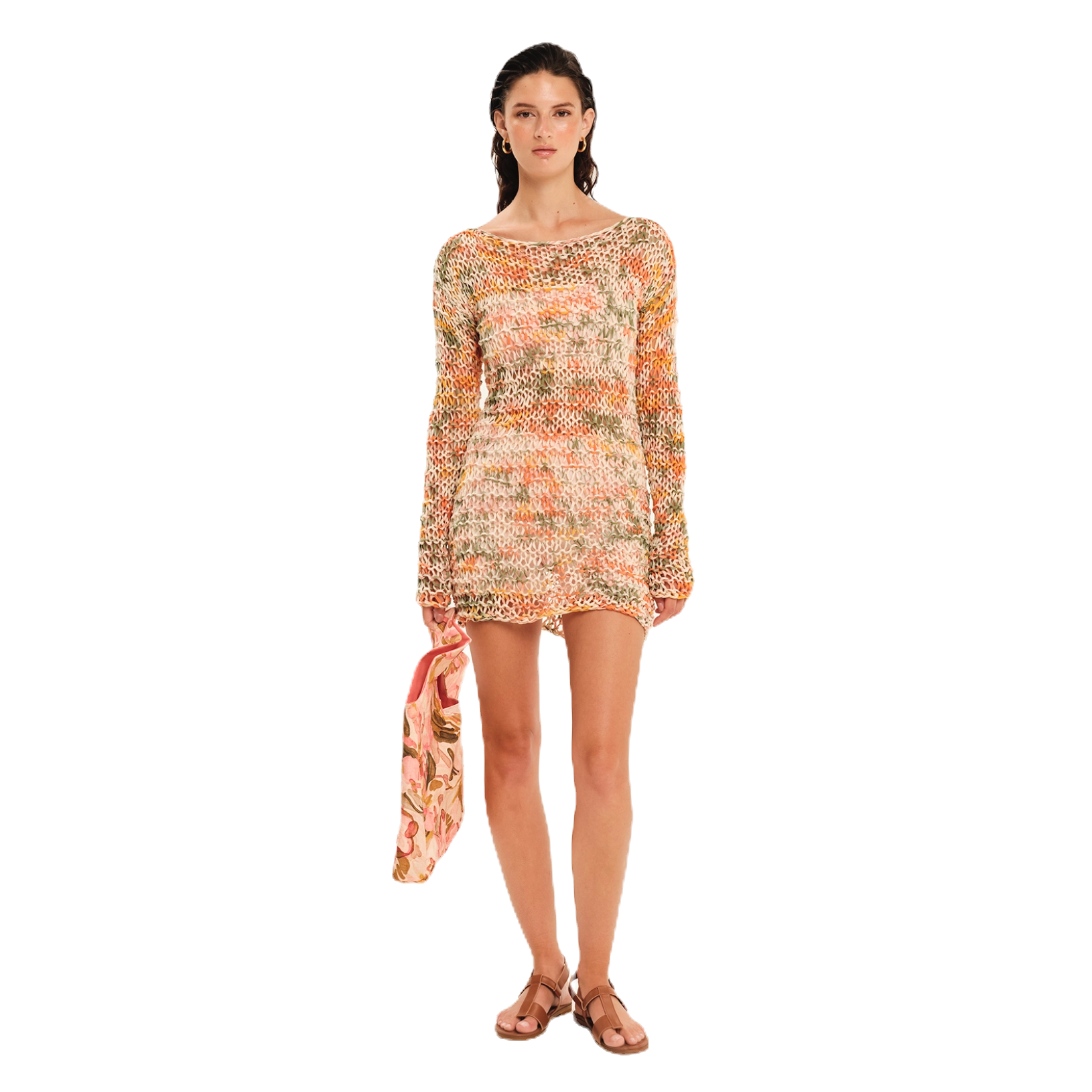 Handmade Garden Knit Longsleeve Mini Dress