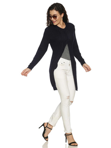 North Sails Blu Polyester Women Cardigan main image 1