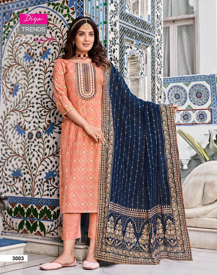 Thumbnail: 3XL size Occasional Kurti With Bottom Dupatta