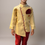 Thumbnail: Kids’ Golden Asymmetric Silk Kurta with Red Trousers – Sizes 14 to 34